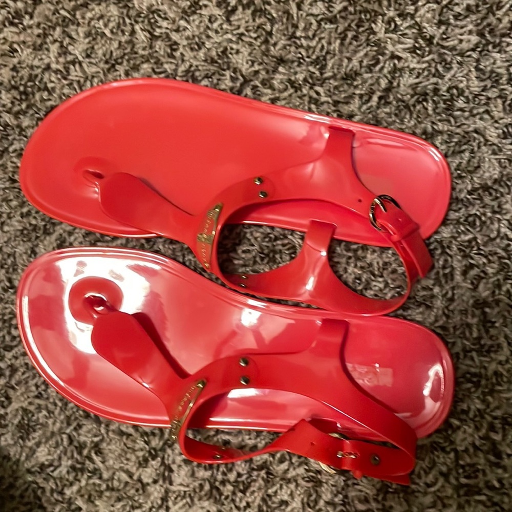 MK orangy sandals